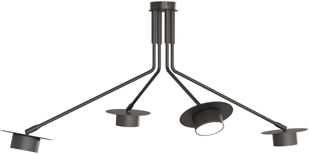 Emibig Mizu Deckenlampe 4x12 W schwarz 1448/4