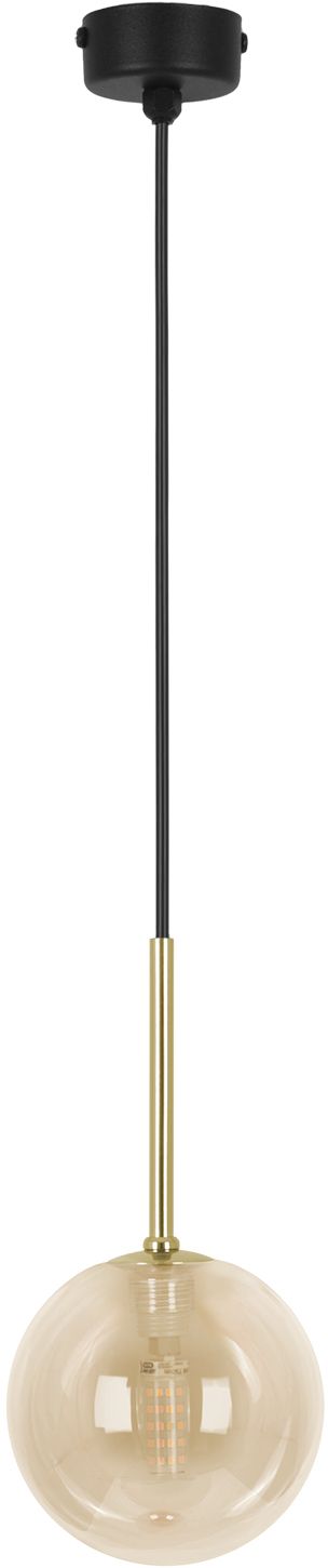 Kaja Galaxy Pendelleuchte 1x10 W schwarz-gold-bernstein K-5560