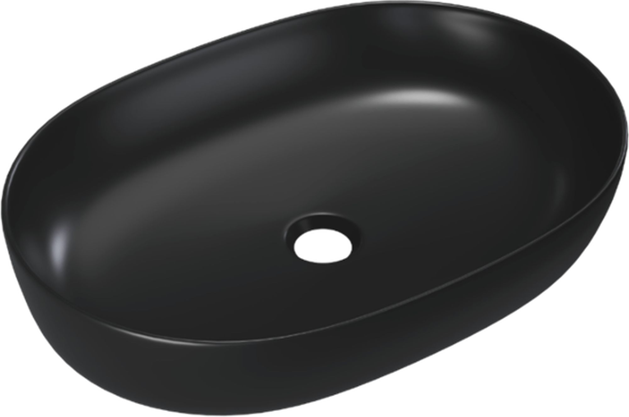 Excellent Jima Waschbecken 61.5x41.5 cm oval Aufsatzwaschbecken schwarz CEAC.2001.615.BLM