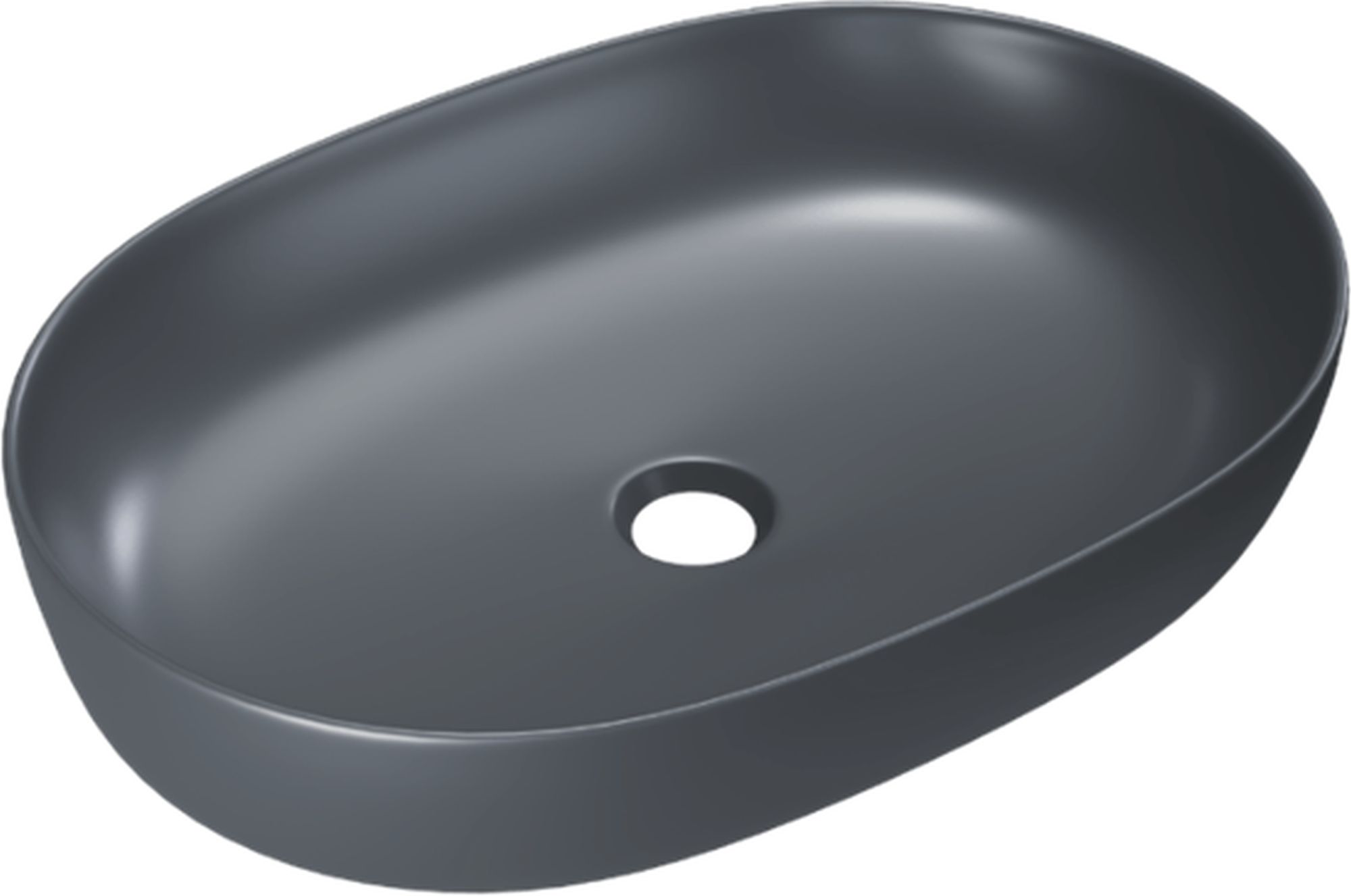 Excellent Jima Waschbecken 61.5x41.5 cm oval Aufsatzwaschbecken anthrazit CEAC.2001.615.GRM