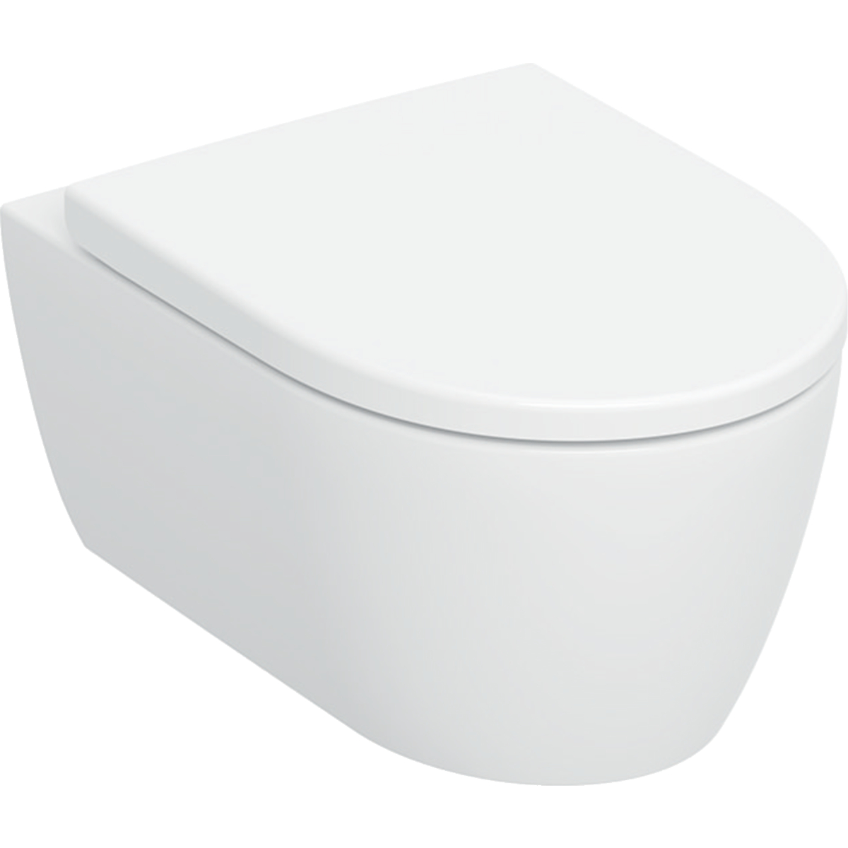 Geberit iCon WC-Becken mit Absenkautomatik-Sitz hängend Spülrandlos mit Wirbelspülung weiß Glanz 503.046.00.1