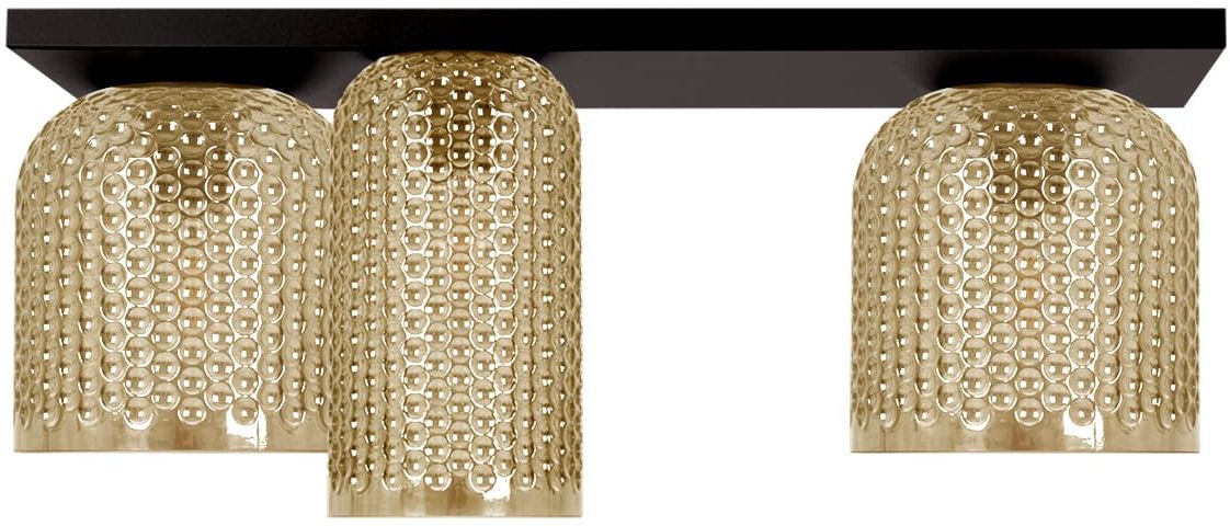 Kaja Capri Deckenlampe 3x15 W schwarz-bernstein K-5626