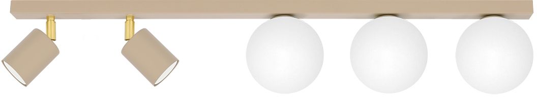 Kaja Aspa Deckenlampe 5x10 W weiß-gold-beige K-5831