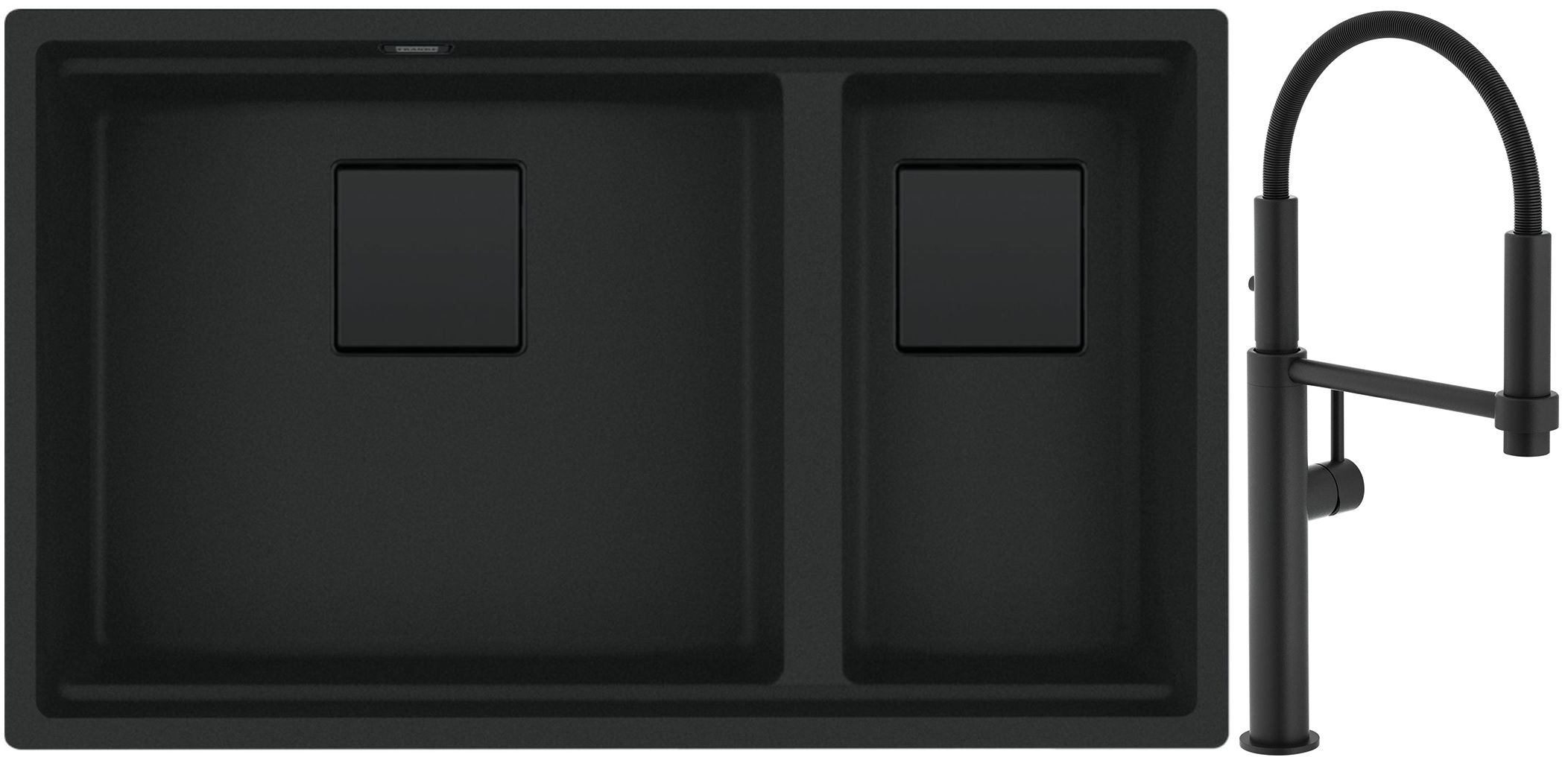 Set Küchenarmatur Franke Pescara 360 115.0545.136, Granitspüle Franke Kanon 125.0721.162