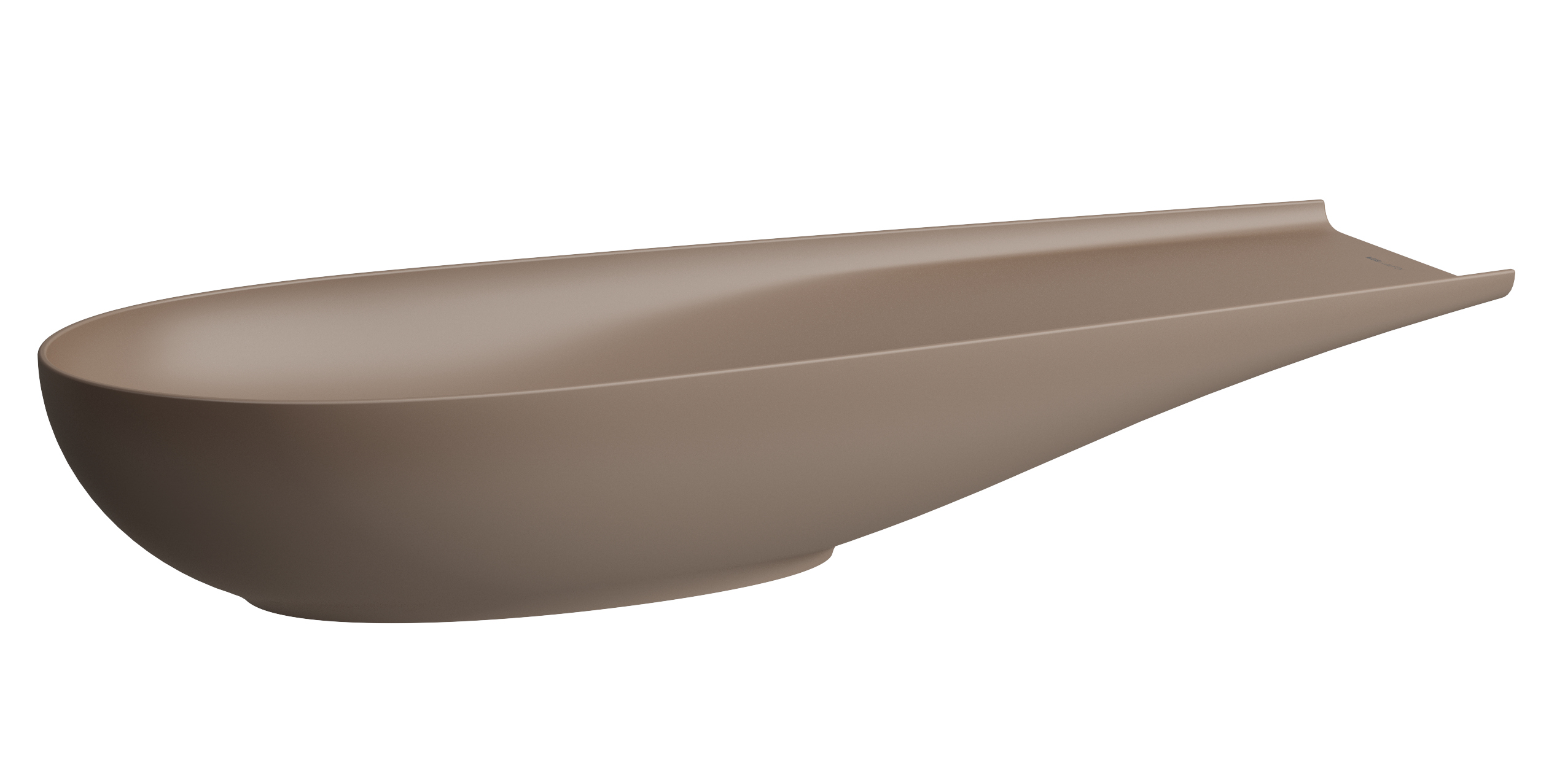 Laufen Il Bagno Alessi Waschbecken 100x38 cm oval Aufsatzwaschbecken braun/beige H8189741881121