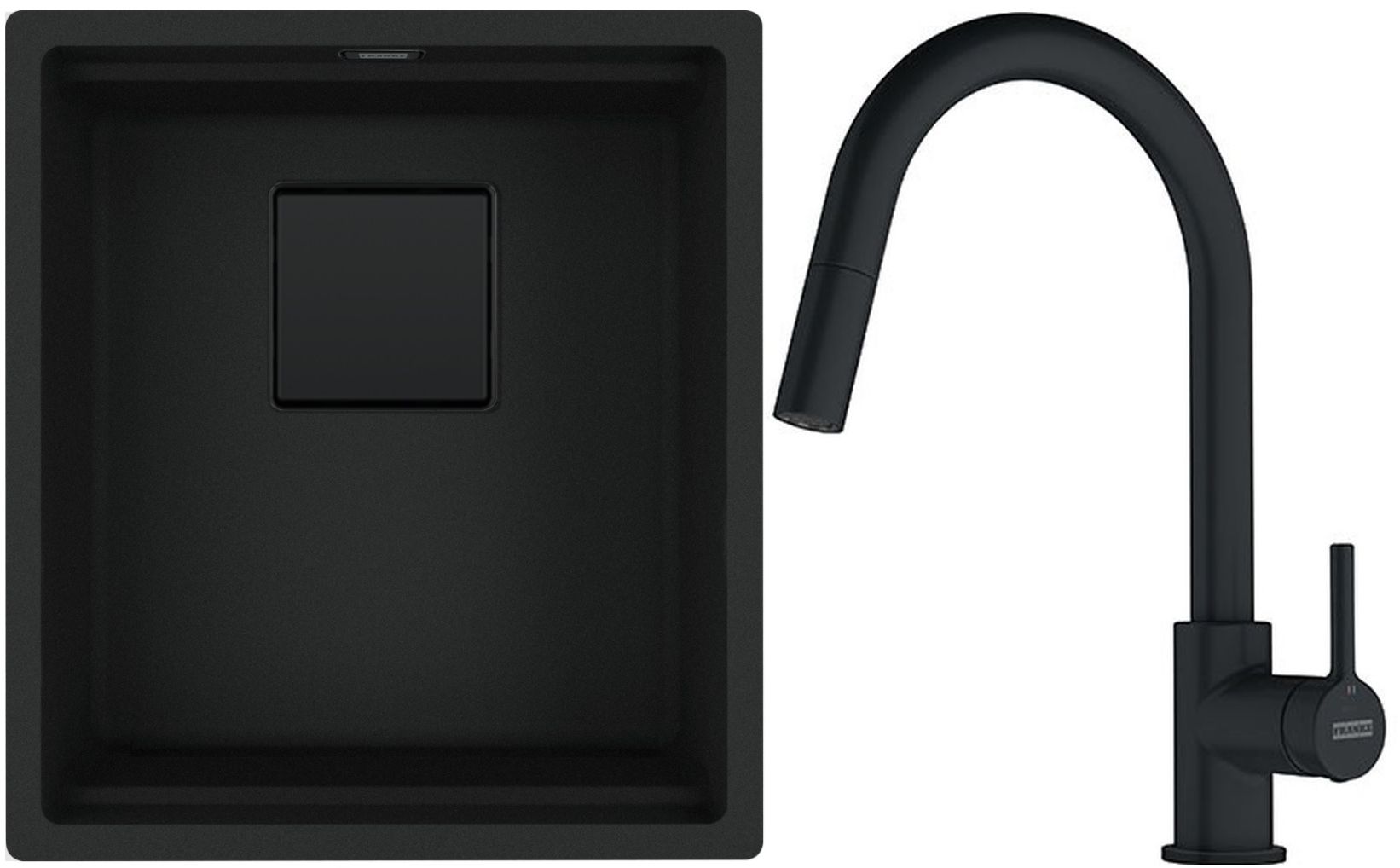 Set Granitspüle Franke Kanon 125.0721.149, Küchenarmatur Franke Lina 115.0626.053