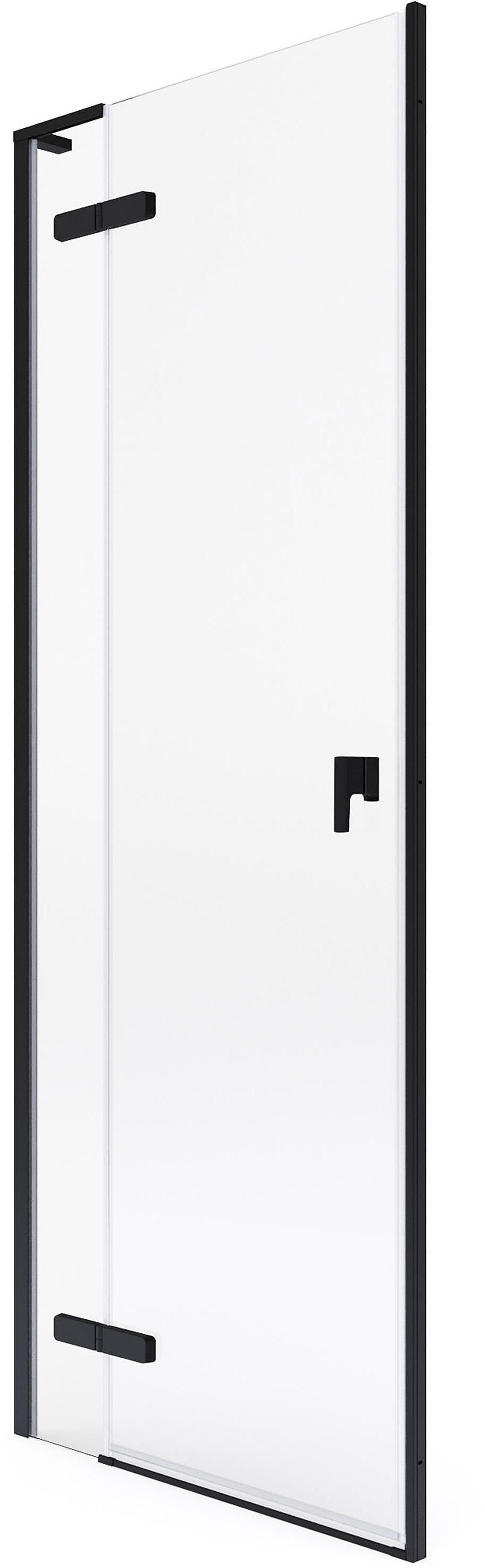 Roca Metropolis-N Duschtüren 120 cm aufklappbar schwarz Matte/durchsichtiges Glas AMP0812016M