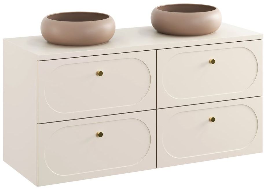 Set Kabinett Comad Donna Sand DONNA SAND 82-60-46-2S, Waschbecken Comad Wiki UN-WIKI-MC, SAND 89-120-46 M