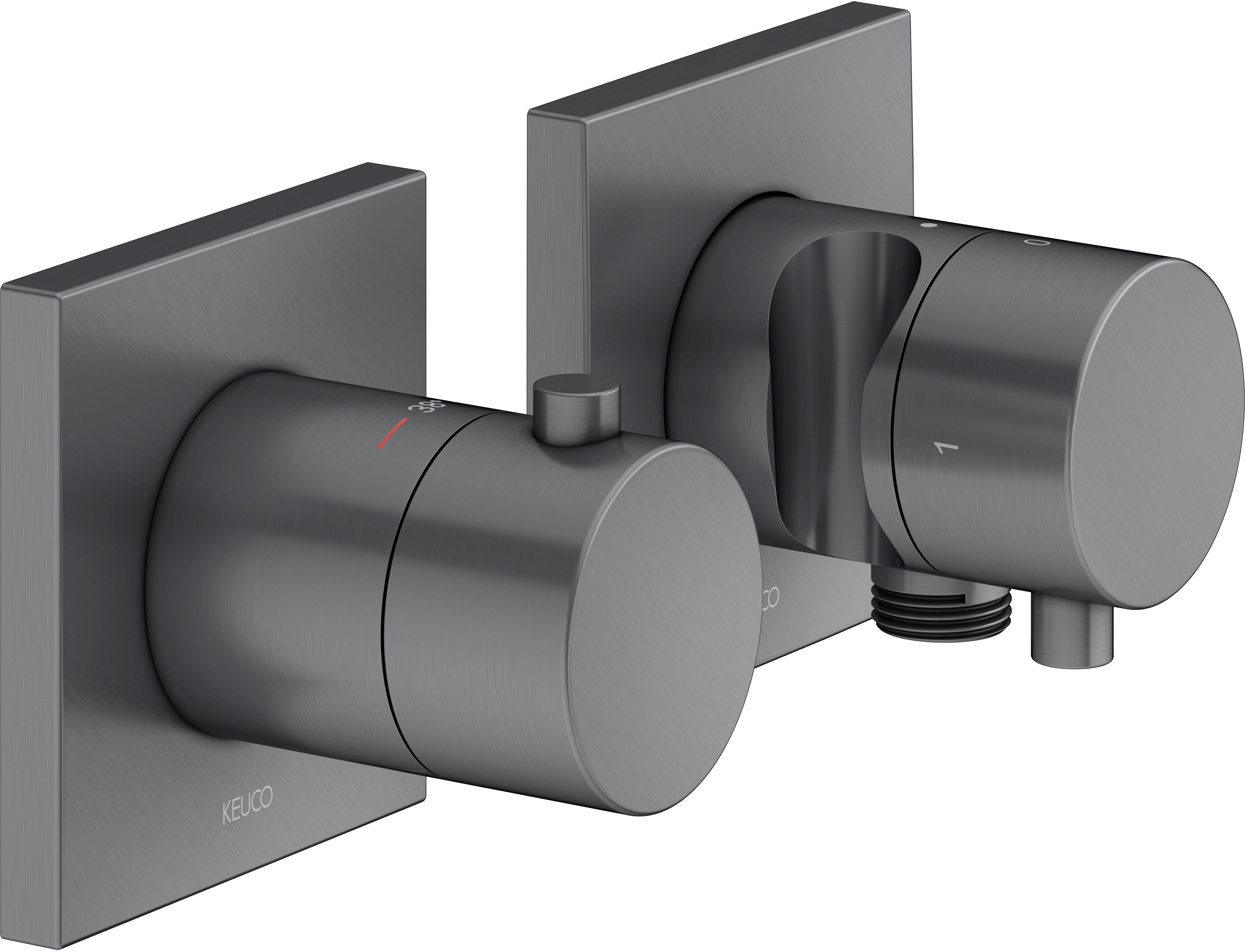 Keuco Edition 11 Duschbatterie Unterputz mit Thermostat chrom-schwarz 51153131222