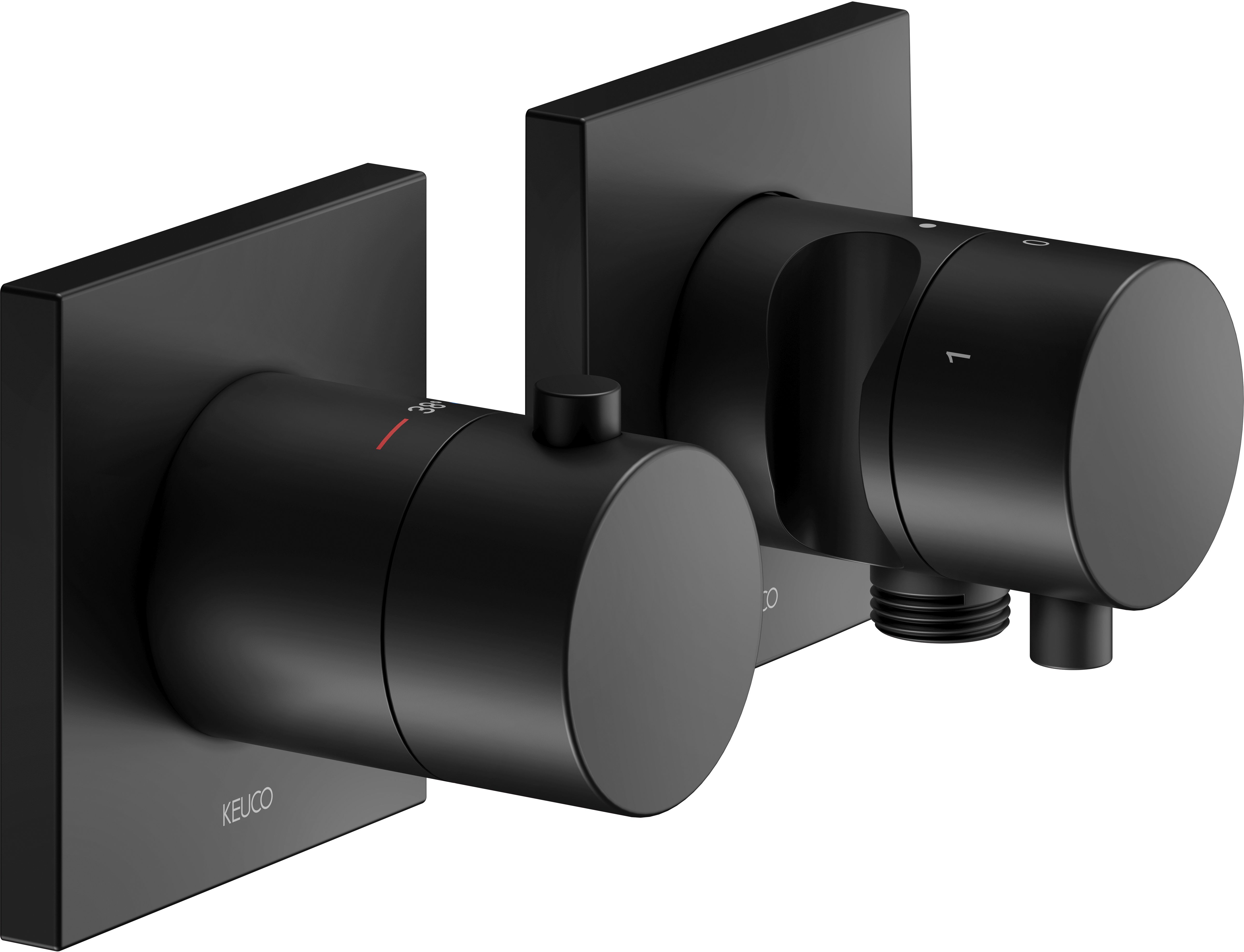 Keuco Edition 11 Duschbatterie Unterputz mit Thermostat schwarz 51153371232