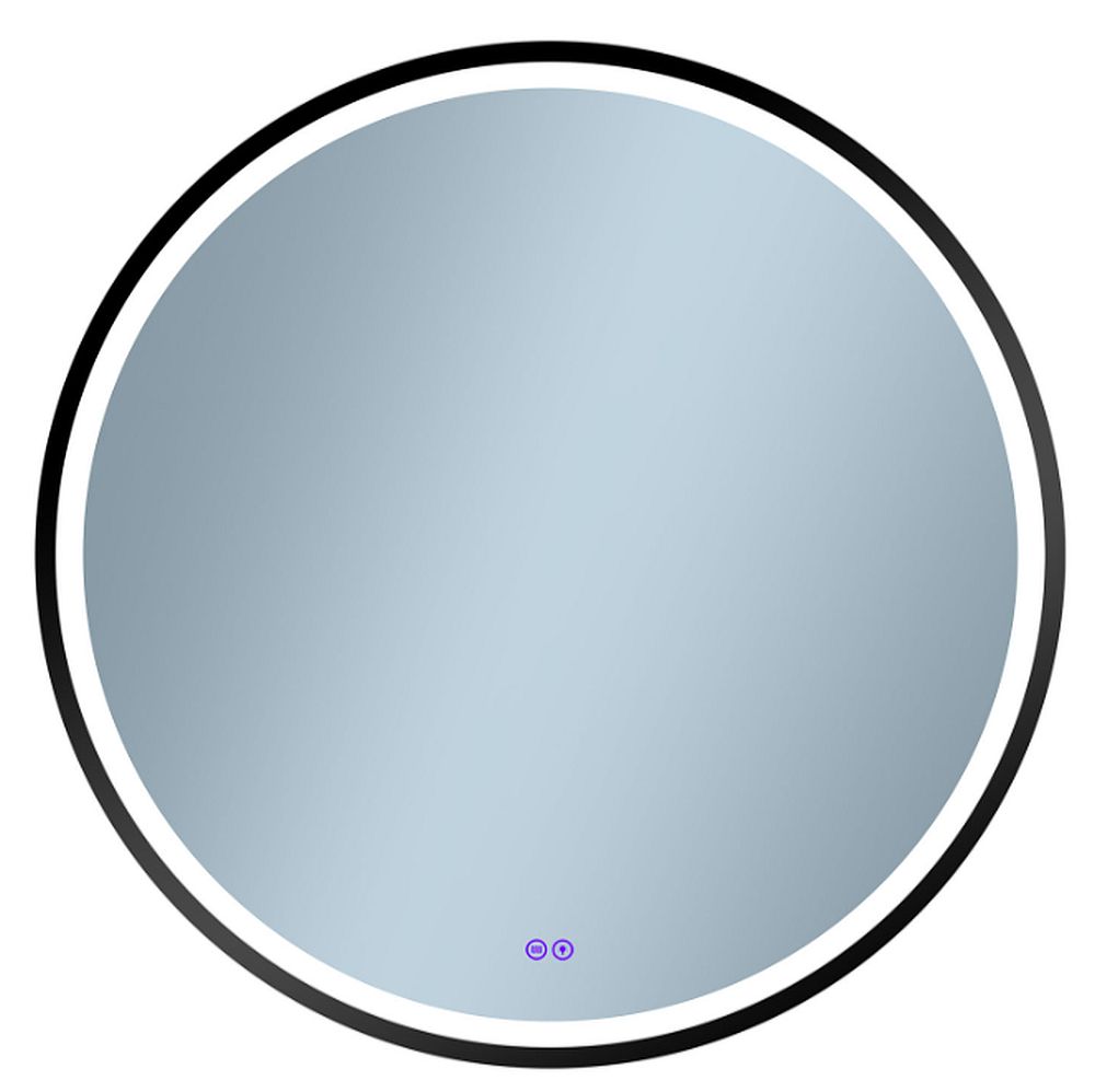 Venti Orion Black Spiegel 60x60 cm rund mit Beleuchtung schwarz 5905951180342