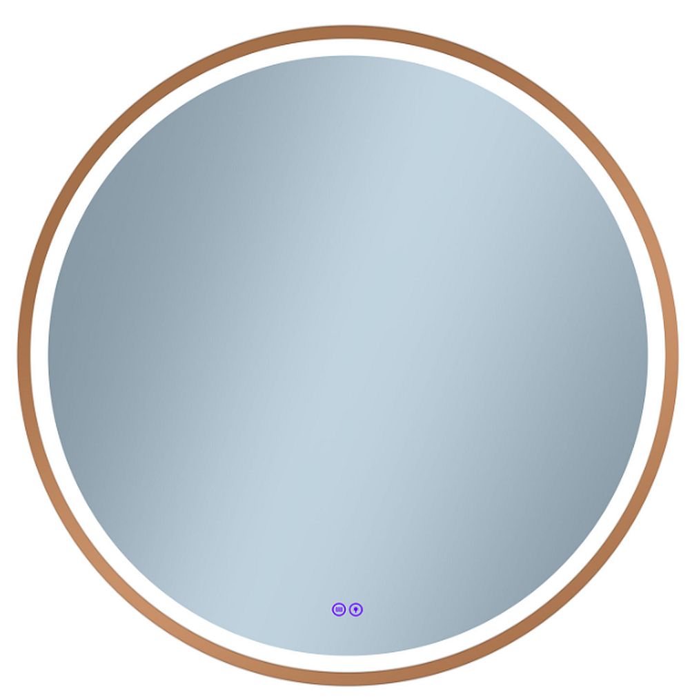 Venti Orion Red Gold Spiegel 60x60 cm rund mit Beleuchtung mit Spiegelheizung 5905951180380