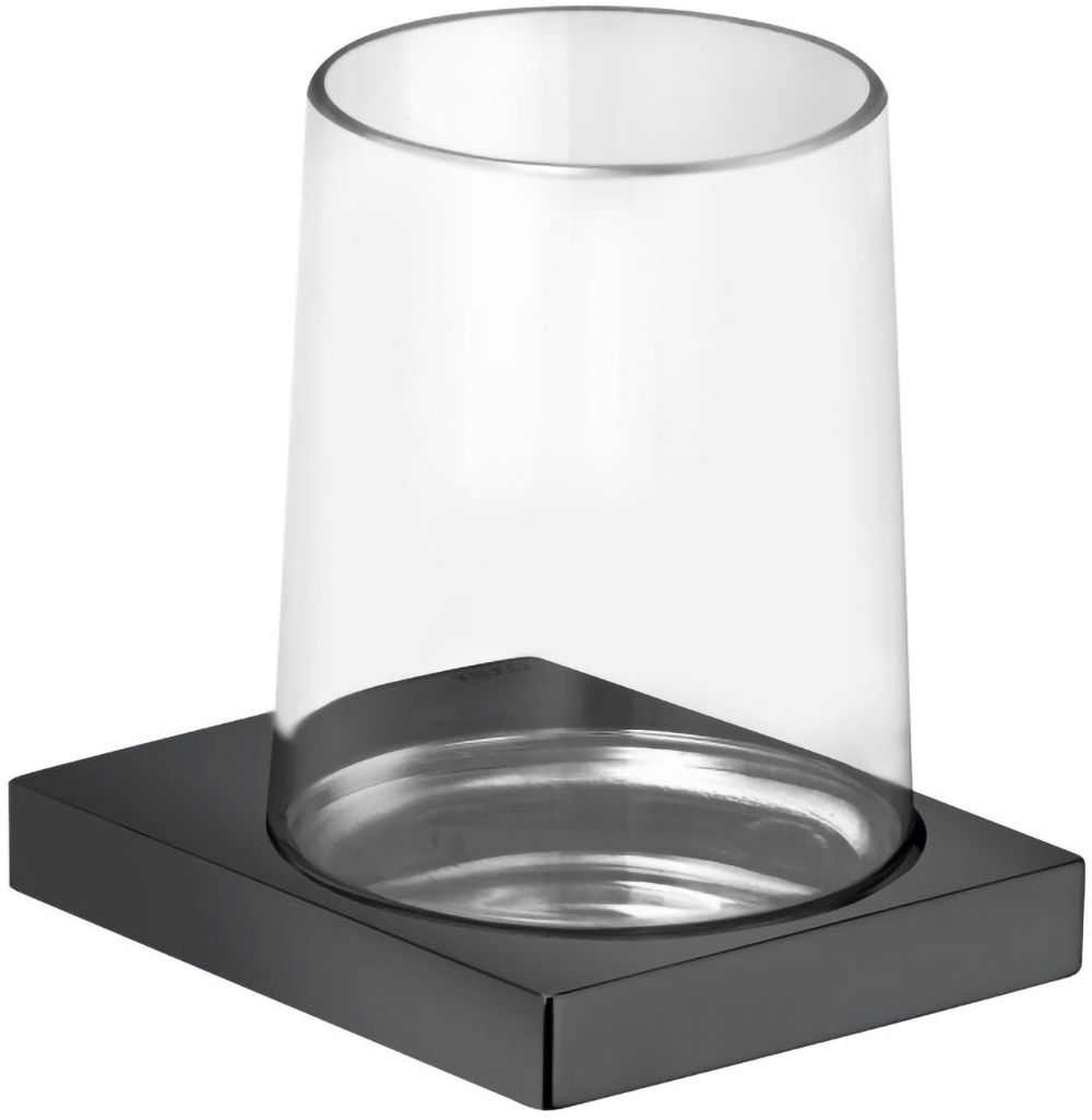 Keuco Edition 11 Zahnputzbecher schwarz-transparent-chrom 11150139000