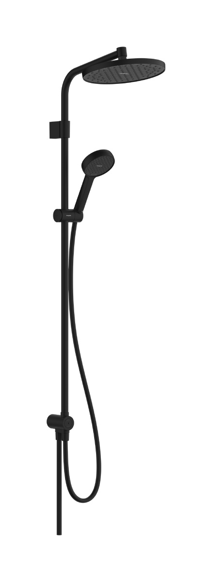 Hansgrohe Activera S Duschset Wandmontage mit Regenbrause schwarz 28074670