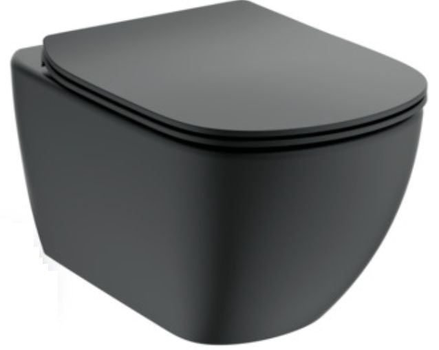 Ideal Standard Tesi WC-Becken mit Absenkautomatik-Sitz hängend Spülrandlos schwarz T3546V3