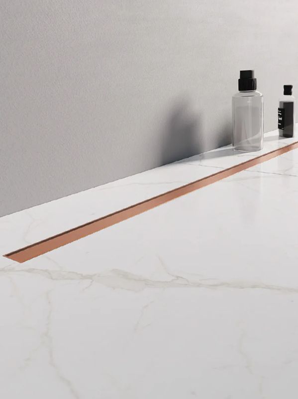 New Trendy Visio Slim Copper Brushed Linienablauf 100 cm kupferrot OL-0100