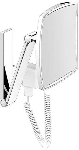 Keuco Cosmetic mirrors Kosmetikspiegel 20x30.8 cm quadratisch mit Beleuchtung chrom 17613019001