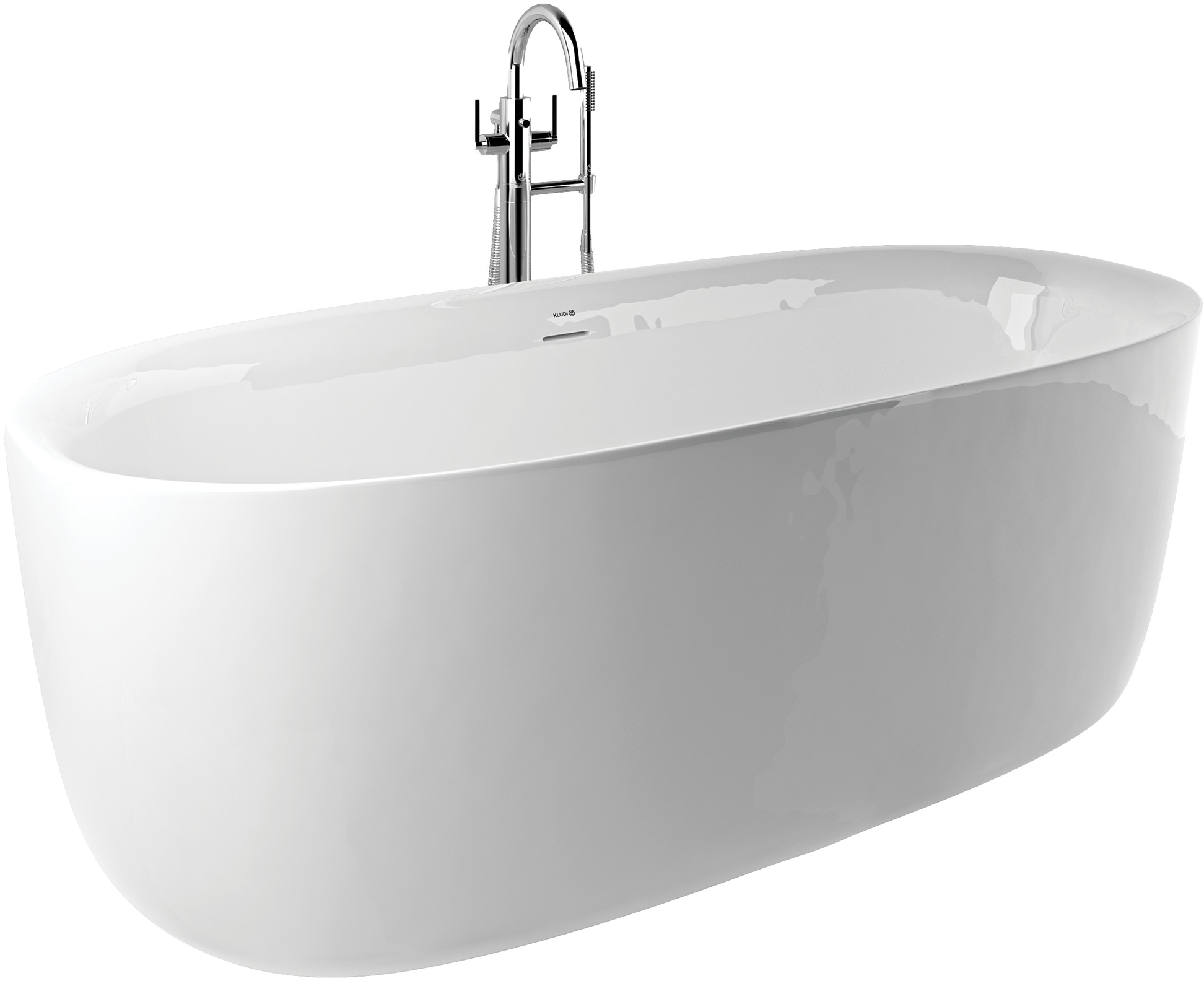 Kludi Elin O Freistehende Badewanne 180x80 cm oval weiß 52BF0143