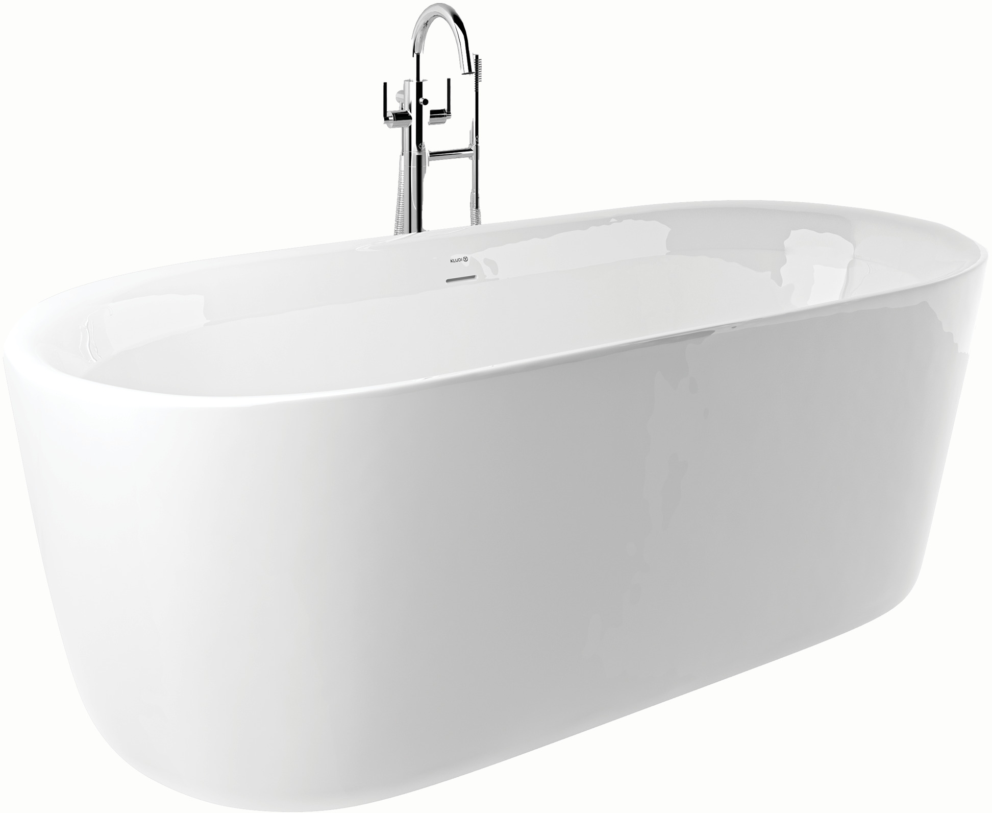 Kludi Elin R Freistehende Badewanne 180x80 cm oval weiß 52BF0243