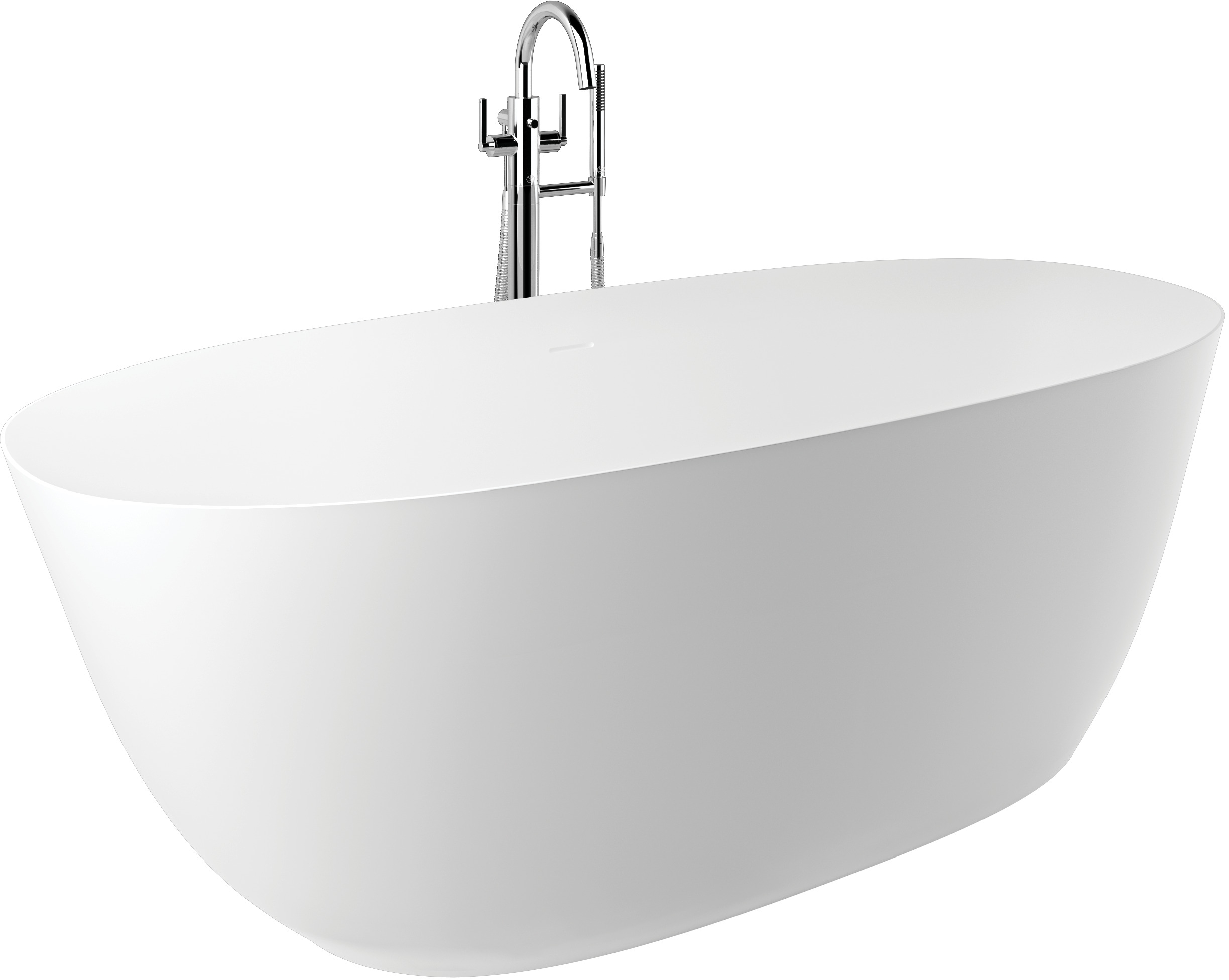 Kludi Resa O Freistehende Badewanne 180x80 cm oval weiß 51BF0153