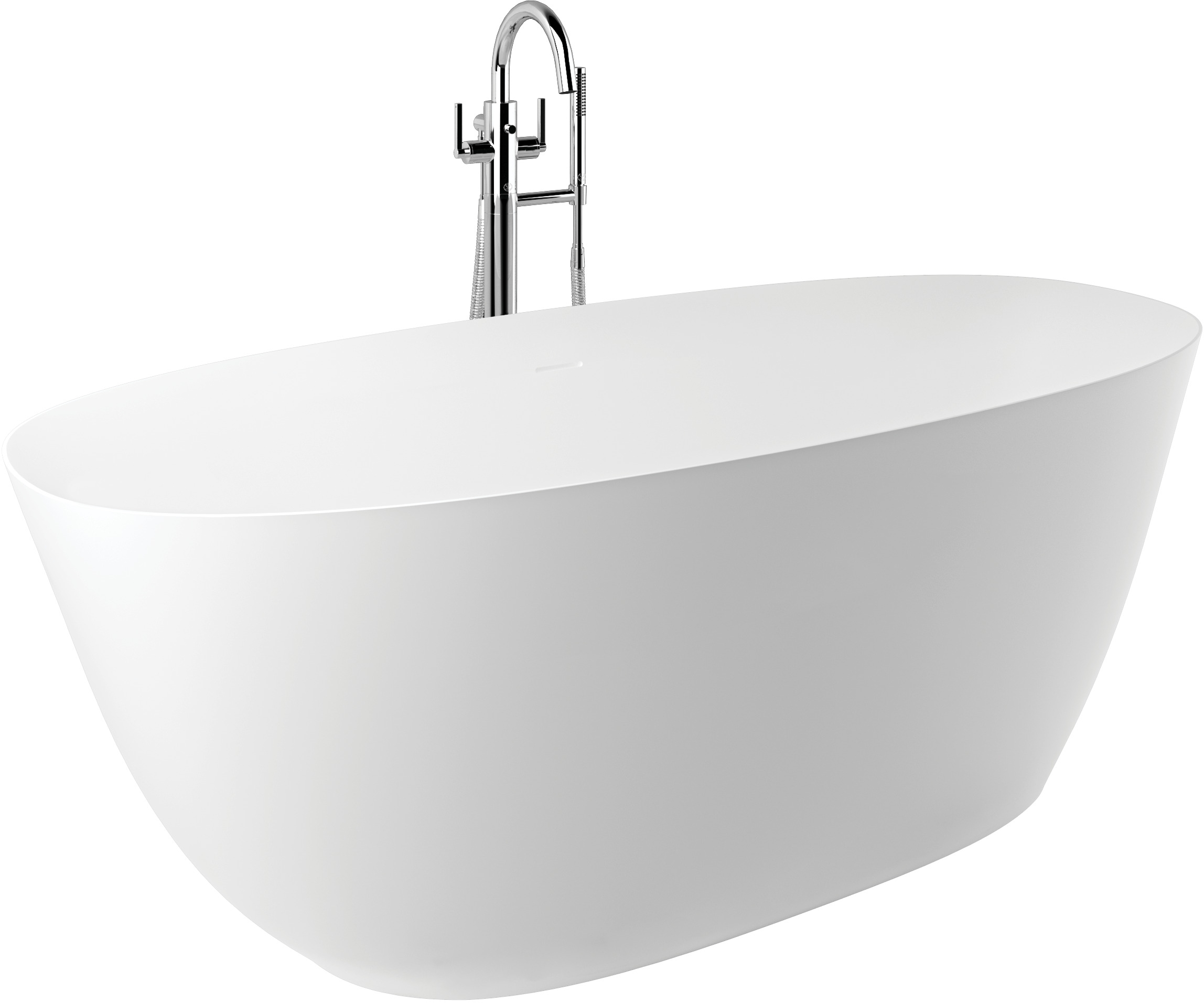 Kludi Resa O Freistehende Badewanne 170x75 cm oval weiß 51BF0253