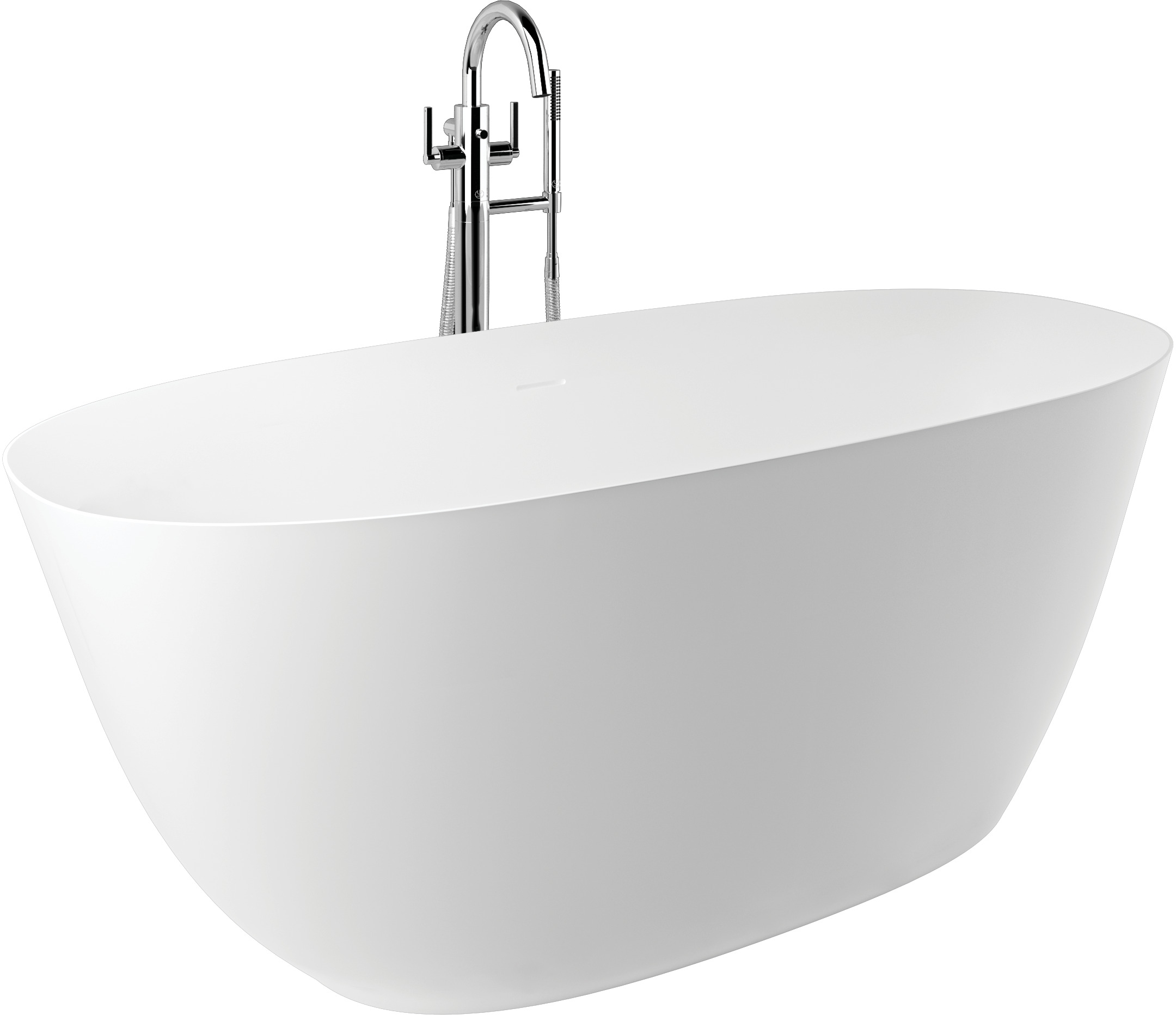Kludi Resa O Freistehende Badewanne 160x70 cm oval weiß 51BF0353