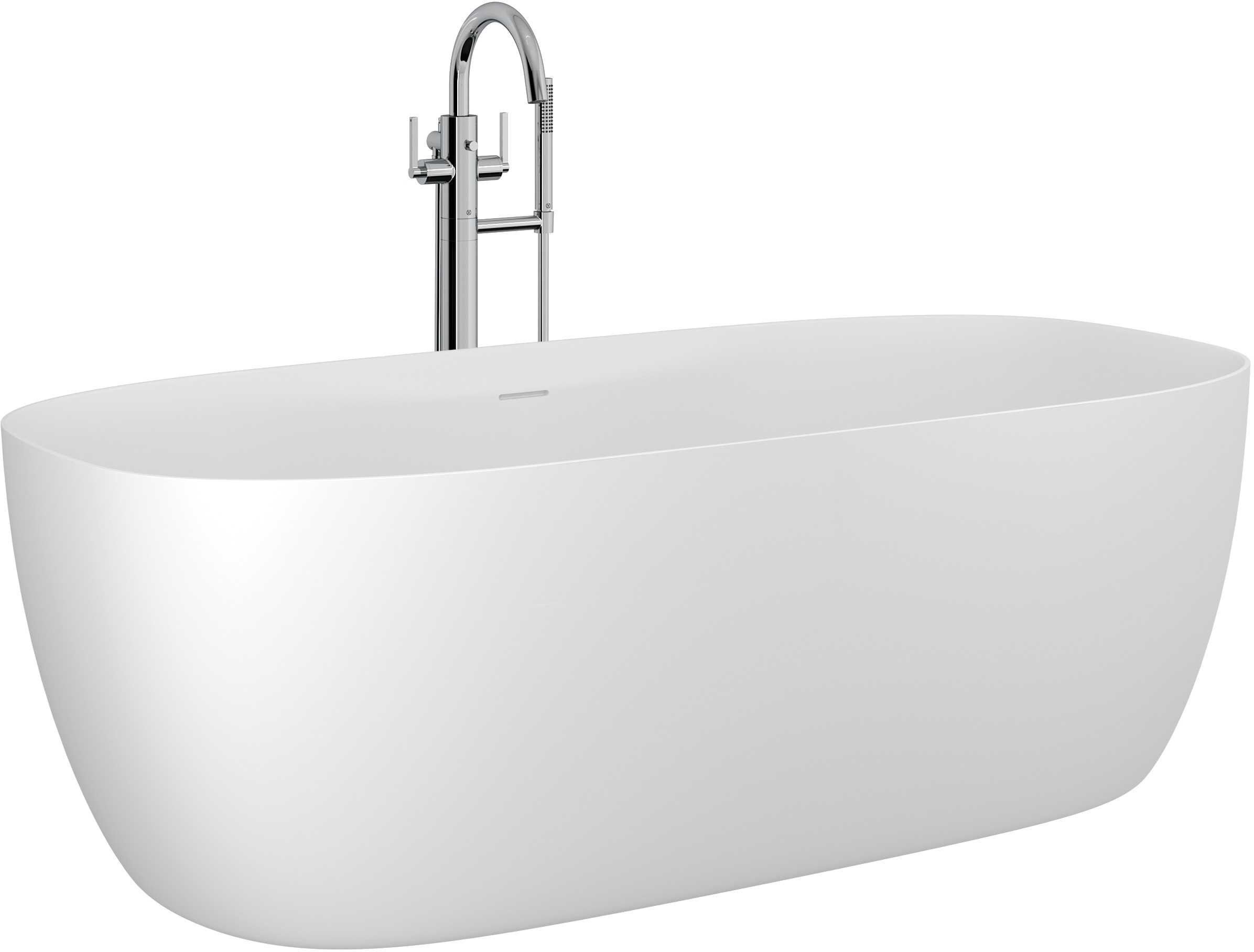 Kludi Resa S Freistehende Badewanne 170x80 cm oval weiß 53BF0153