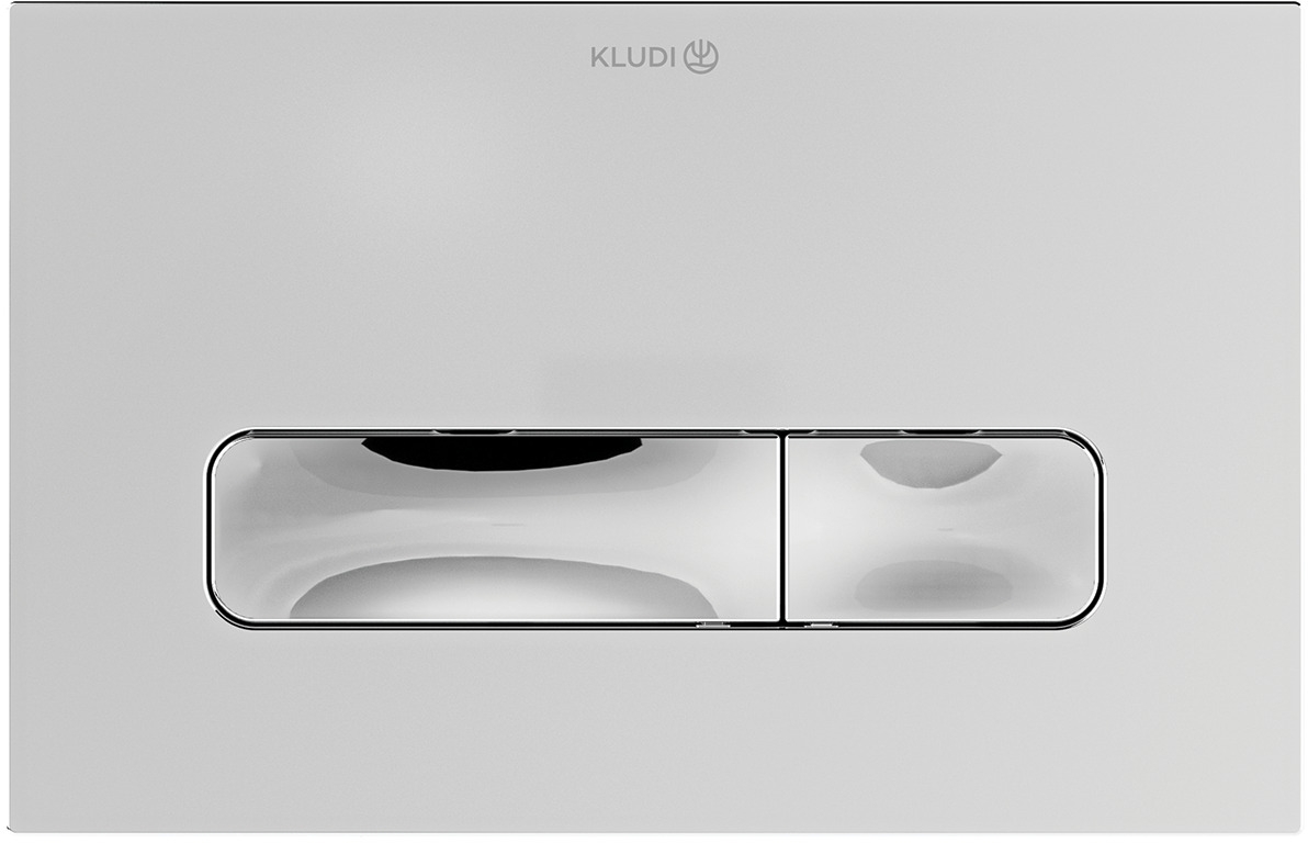 Kludi Unifix Betätigungsplatte für Toilette glänzender Chrom-mattchrom 30PP0105