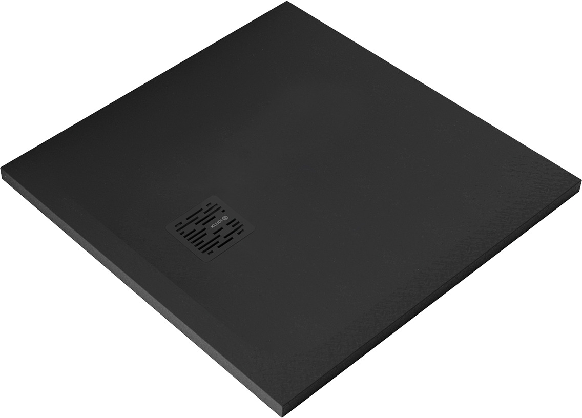 Kludi Terra Quadratische Duschwanne 80x80 cm schwarz 08DW0939