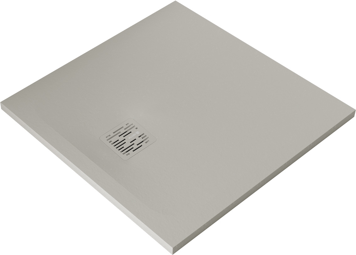 Kludi Terra Quadratische Duschwanne 80x80 cm grau 08DW09O2