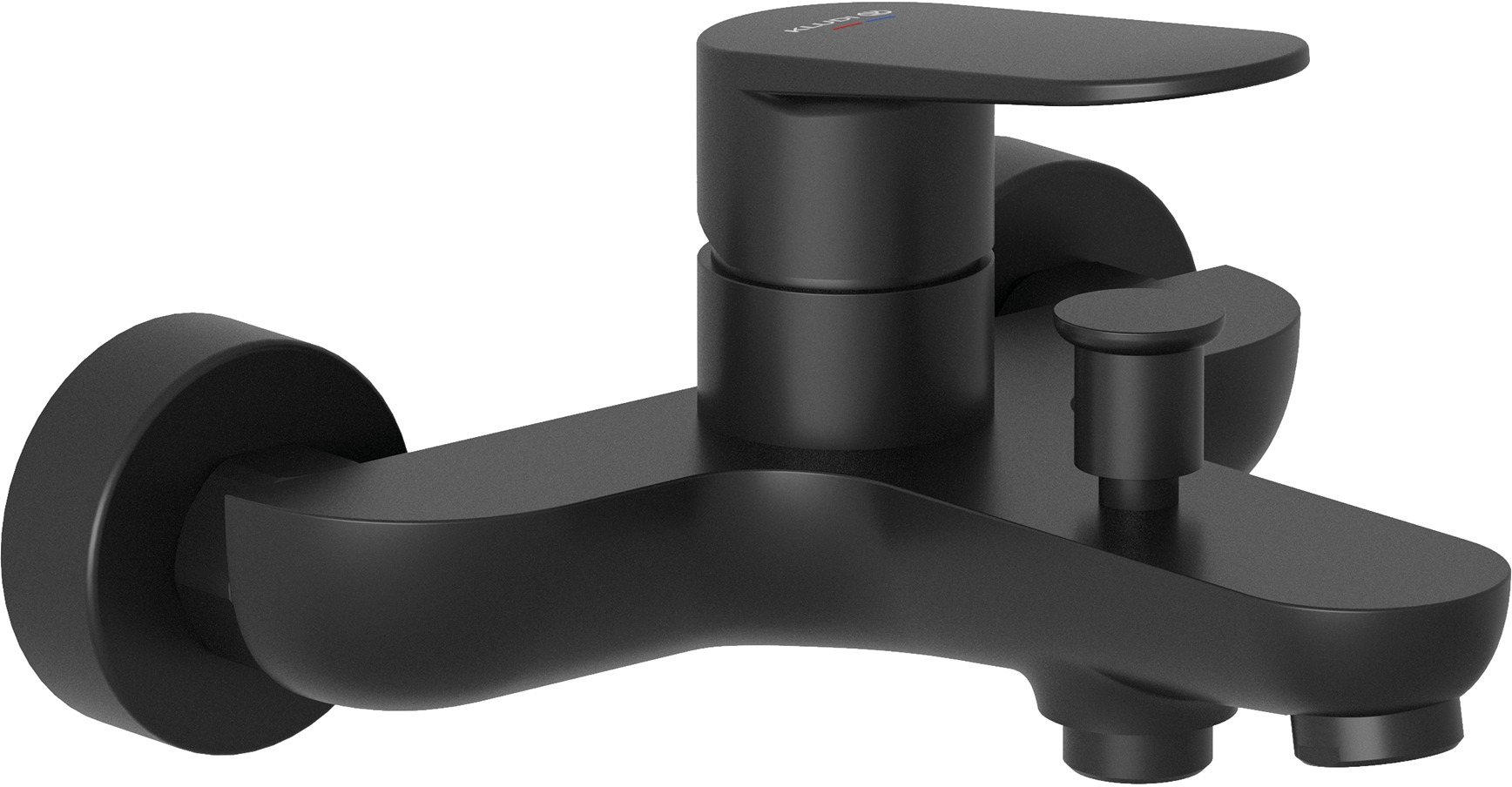 Kludi X1 Badewannen- und Duscharmatur Wandmontage schwarz 326913975