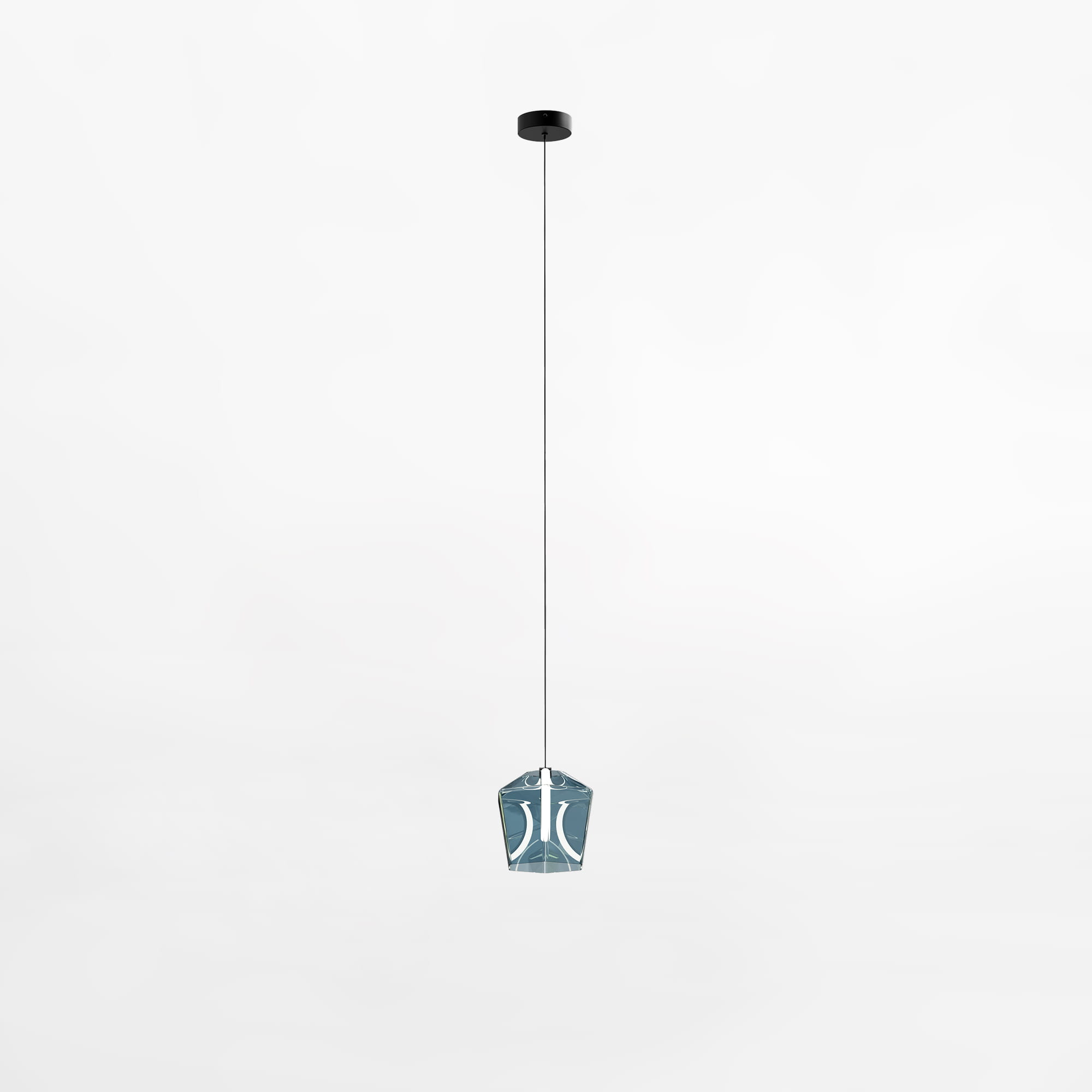 Zuma Line Colore Pendelleuchte 1x6 W schwarz-transparent-blau MD3350-1BL/B