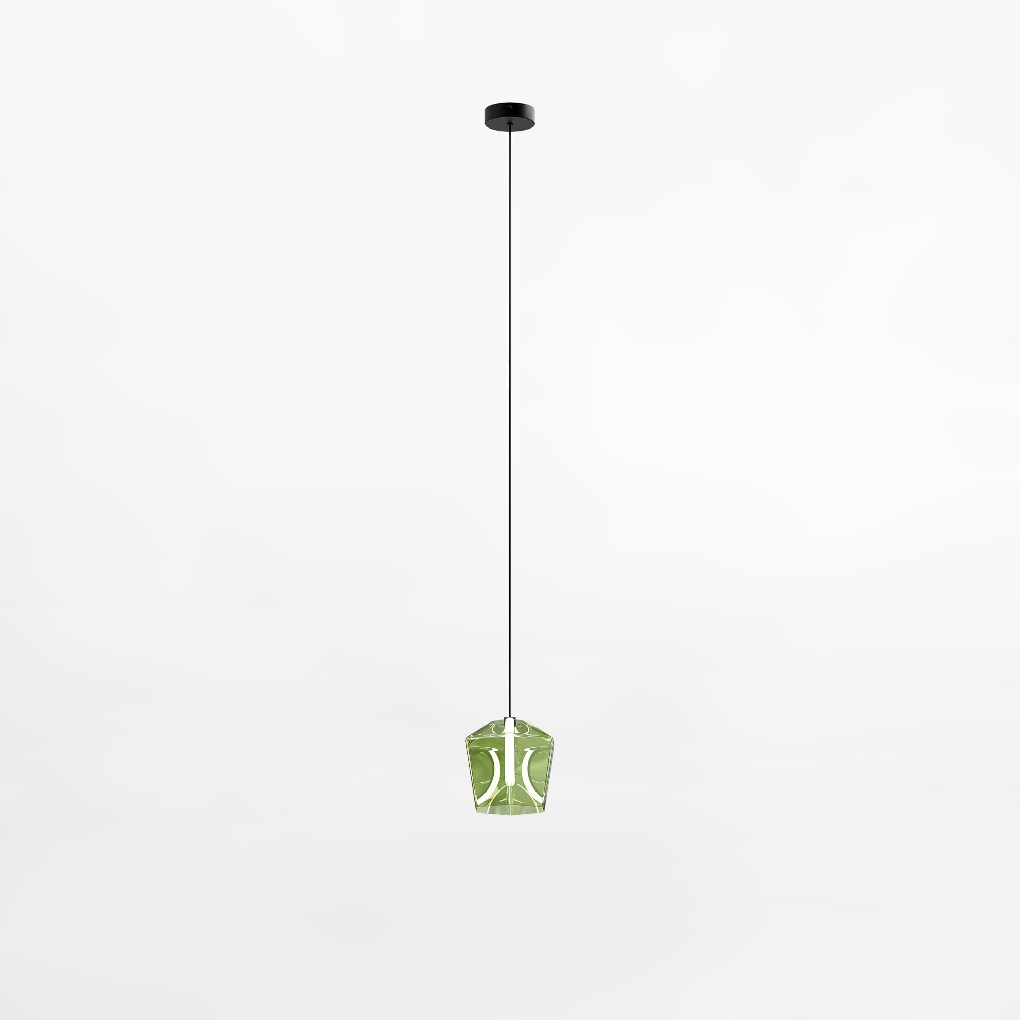 Zuma Line Colore Pendelleuchte 1x6 W schwarz-grün-transparent MD3350-1BL/GR