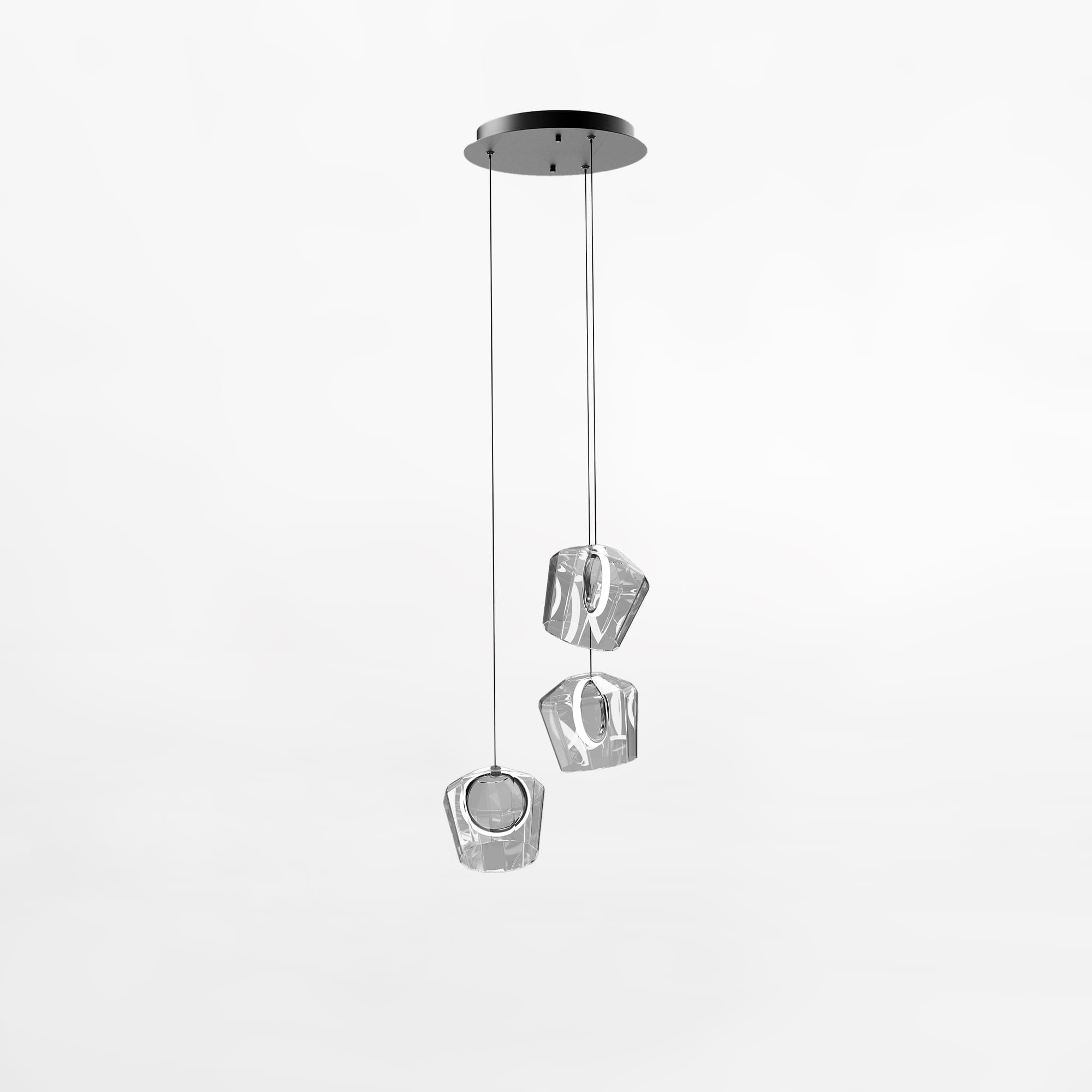 Zuma Line Colore Pendelleuchte 3x6 W schwarz-transparent MD3350A-3BL/C