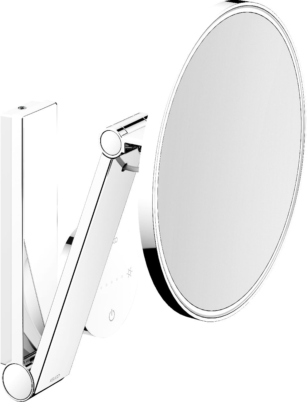 Keuco Cosmetic mirrors Kosmetikspiegel 21.2x31.8 cm rund mit Beleuchtung chrom 17612139002