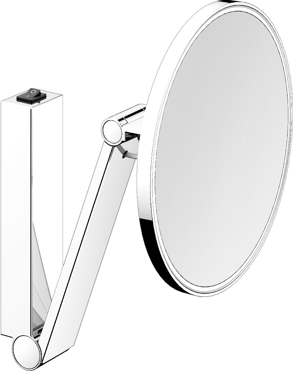 Keuco Cosmetic mirrors Kosmetikspiegel 21.2x31.4 cm rund mit Beleuchtung chrom 17612139004