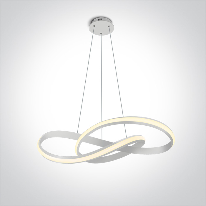 One Light Evia Pendelleuchte 1x40 W weiß 63066A/W