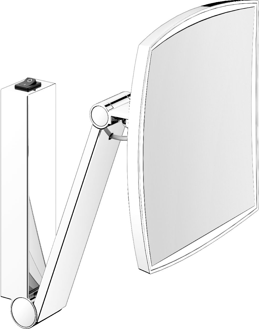 Keuco Cosmetic mirrors Kosmetikspiegel 20x31 cm rechteckig mit Beleuchtung 17613039004