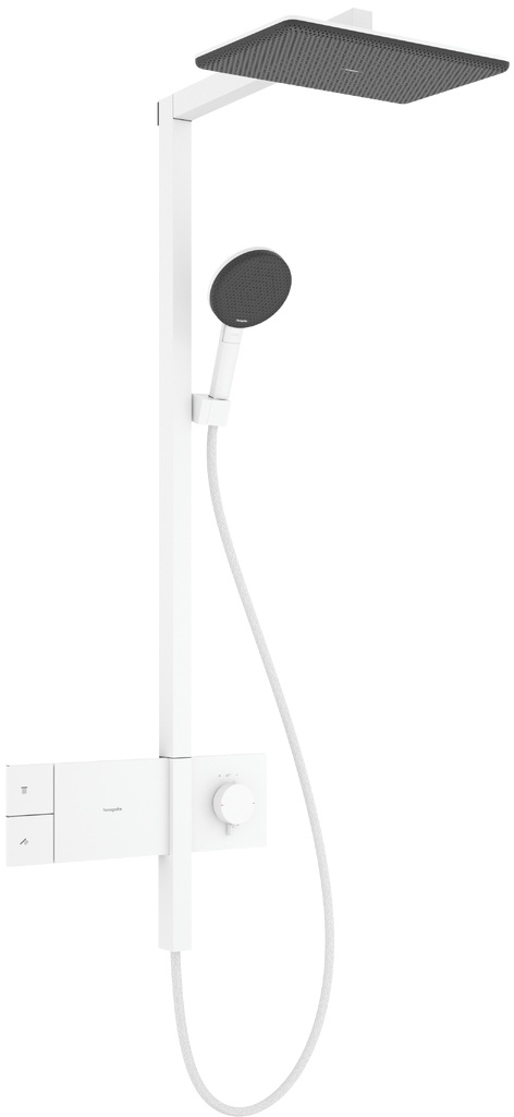 Hansgrohe Raindance Alive Q Duschset Wandmontage mit Thermostat mit Regenbrause weiß 24580700