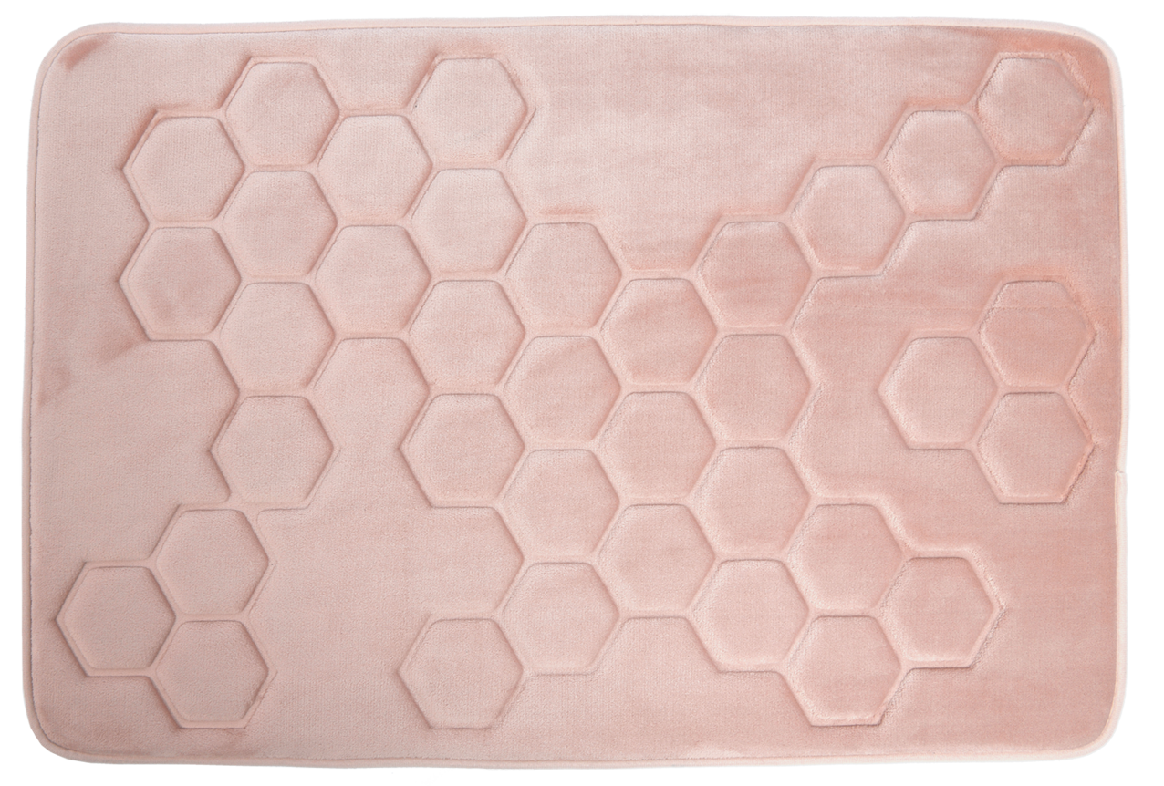 Hyggli Honey Badezimmerteppich 90x60 cm rechteckig rosa 70-090