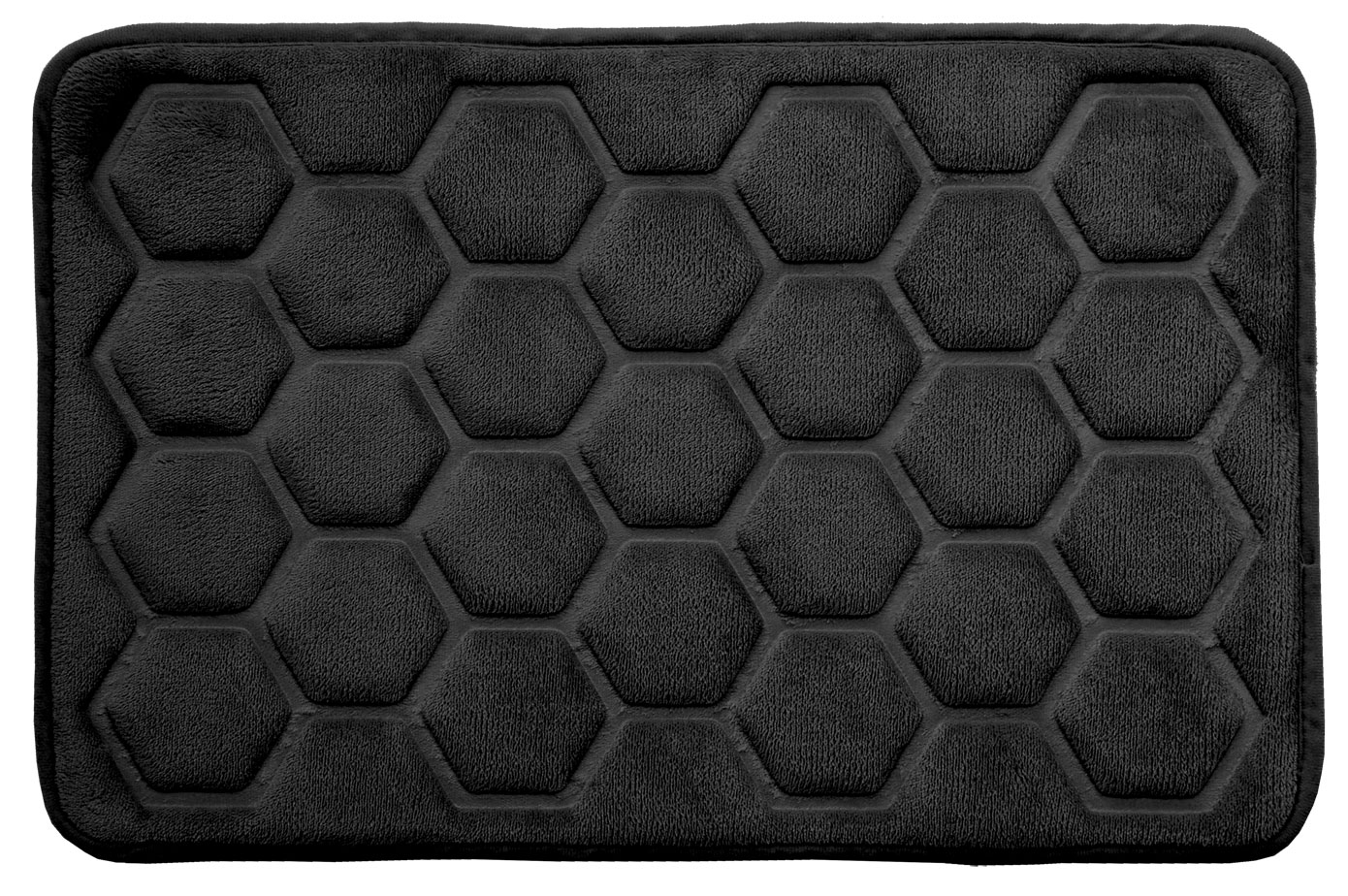 Hyggli Rock Badezimmerteppich 60x40 cm rechteckig schwarz 70-118