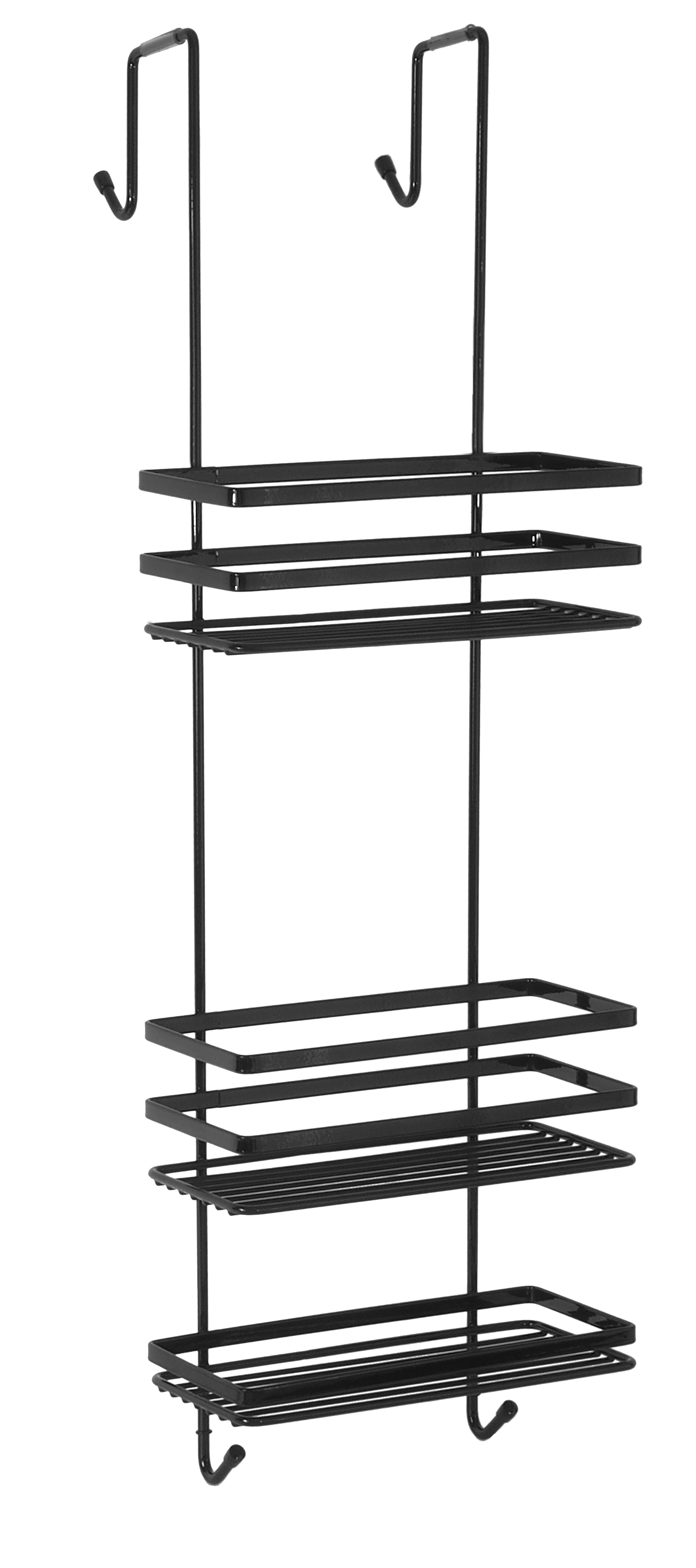 Hyggli Inox Duschregal 25 cm schwarz 50-115