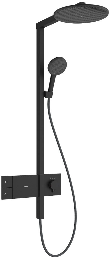 Hansgrohe Raindance Alive S Duschset Wandmontage mit Thermostat mit Regenbrause schwarz 24583670