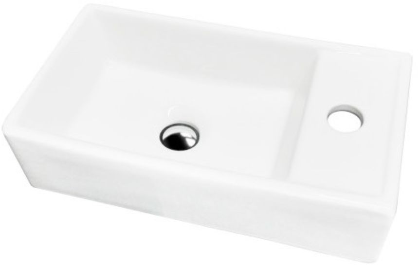 LaVita Gila Waschbecken 42x23 cm rechteckig Aufsatzwaschbecken weiß 5900378345688