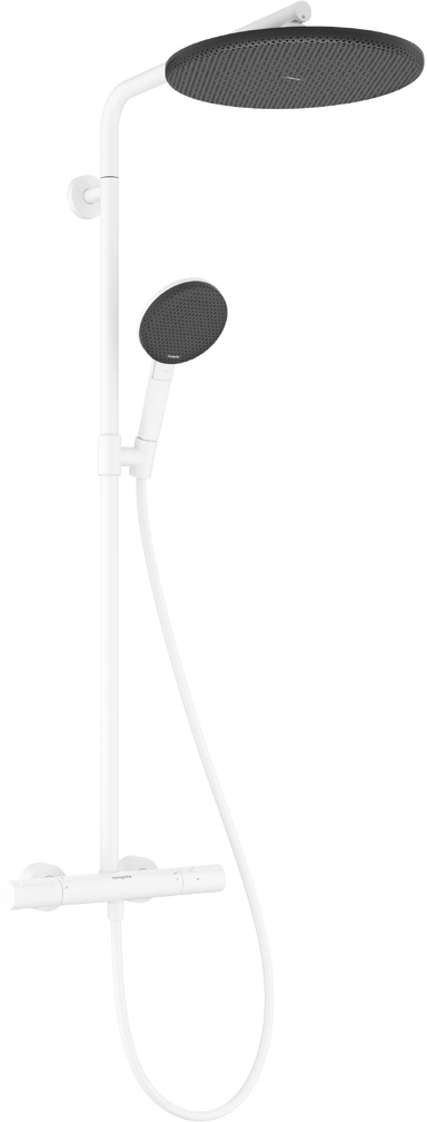 Hansgrohe Raindance Alive S Puro Duschset Wandmontage mit Thermostat mit Regenbrause weiß 24592700