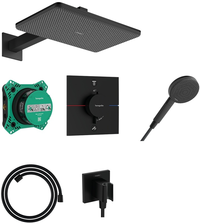 Hansgrohe Raindance Alive Q Duschset Unterputz mit Thermostat || 24620670