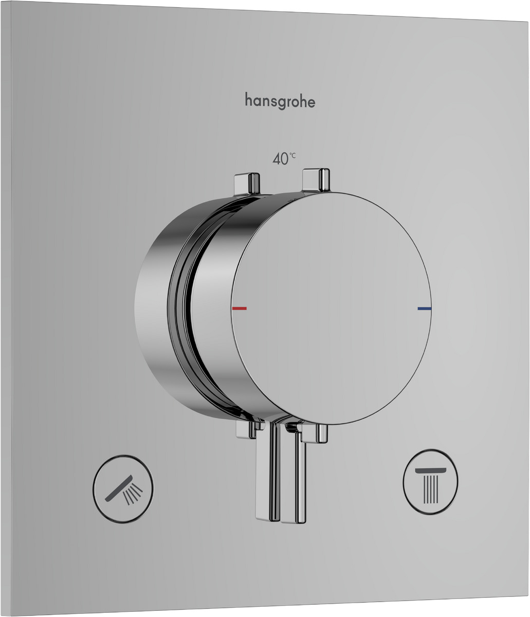 Hansgrohe Ecostat Comfort E Badewannen- und Duscharmatur Unterputz mit Thermostat chrom 33711000
