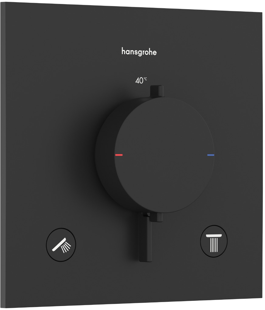 Hansgrohe Ecostat Comfort E Badewannen- und Duscharmatur Unterputz mit Thermostat schwarz 33711670