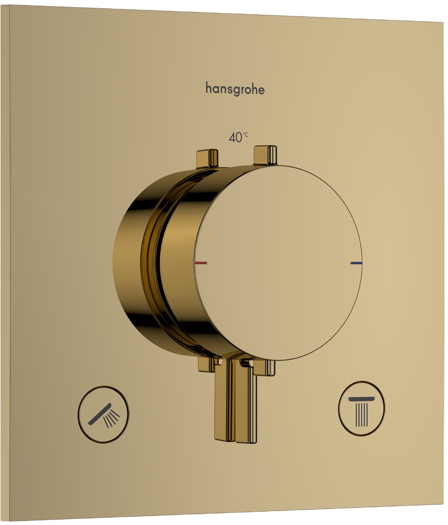 Hansgrohe Ecostat Comfort E Badewannen- und Duscharmatur Unterputz mit Thermostat gold 33711990
