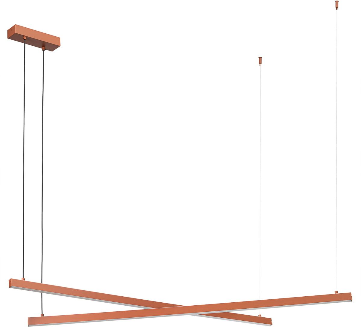 Argon Miami Pendelleuchte 2x74 W braun 8837